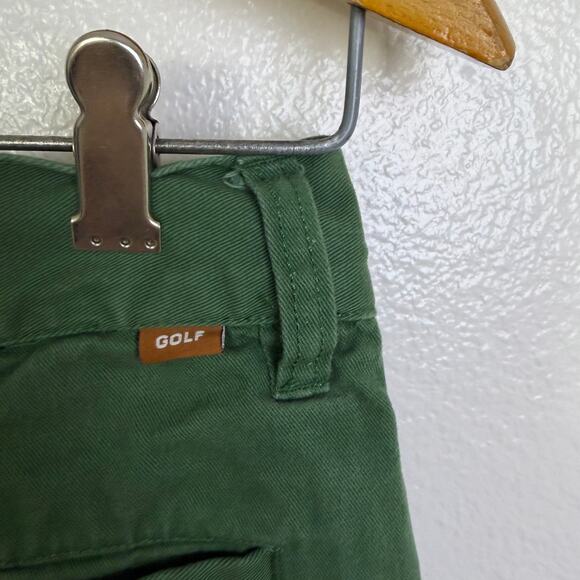 Golf Wang Chino Pants Mens 32 Green Flat Front Cotton Casual Preppy 33x28 - Picture 10 of 10